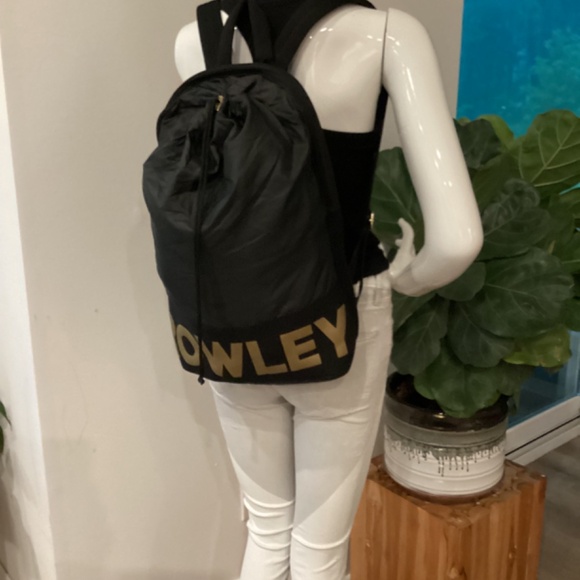 Cynthia Rowley Neoprene and Nylon Backpack Black / Gold Medium - Picture 13 of 14